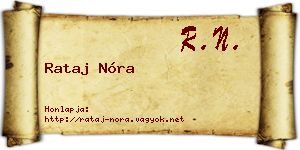 Rataj Nóra névjegykártya