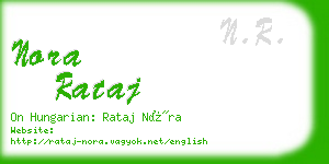 nora rataj business card